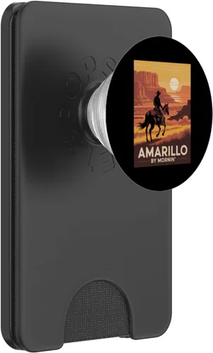 Vista 8 de Amarillo by Mornin Folk Style Western Country Music PopSockets Adhesive PopGrip