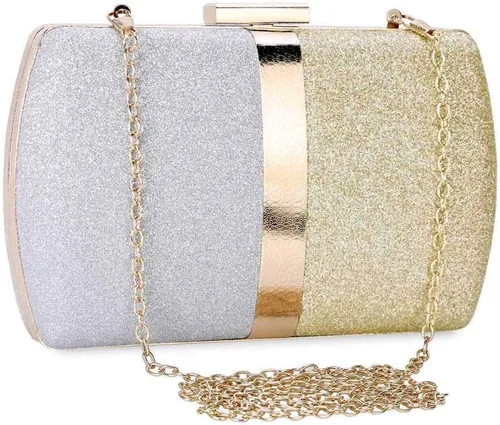 Vista 6 de Selight Bolso de mano con purpurina para mujer, bolso de noche de boda, bolso formal para novia, bolso de fiesta de graduación, cóctel