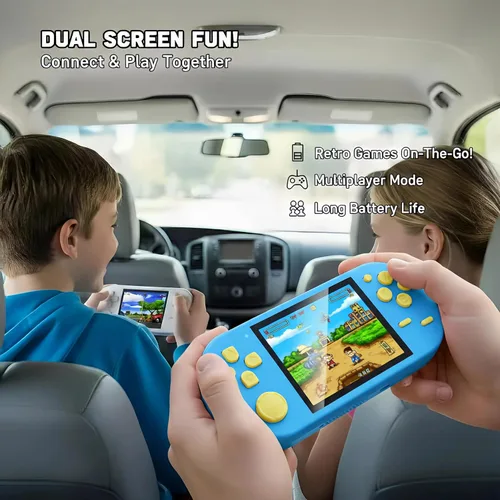 Vista 5 de Consola de juegos portátil de 16 bits, pantalla HD de 3 pulgadas, juegos retro 300 en 1, reproductor de videojuegos clásico portátil para niños