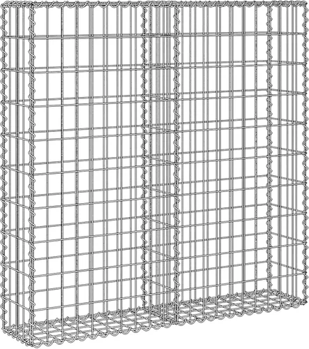 Vista 9 de vidaXL Gabion Wall con Cubiertas Acero Galvanizado 39.4"x7.87"x39.4