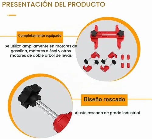 Vista 3 de Juego de 9 piezas para sincronización de árbol de levas de coche - Abrazadera doble para árbol de levas, herramienta de bloqueo de piñón