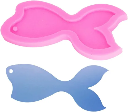 Vista 17 de Molde de resina de silicona con forma de dinosaurio, molde de resina para llavero de 3 cavidades, molde de fundición de resina para joyería