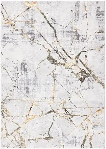 Vista 29 de SAFAVIEH Amelia Collection - Alfombra decorativa de 2 x 4 pies, gris y negro, diseño abstracto moderno, no desprende pelusa y de fácil cuidado