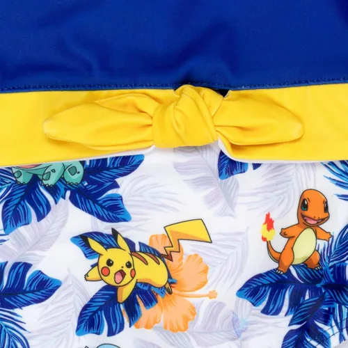 Vista 4 de Pokemon Bulbasaur Charmander Pikachu Squirtle UPF 50+ Traje de baño de una pieza para adultos