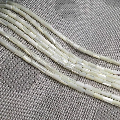Vista 4 de Cuentas de concha natural, cuentas sueltas de piedras preciosas naturales para hacer joyas, bricolaje para accesorios de pulsera, collar