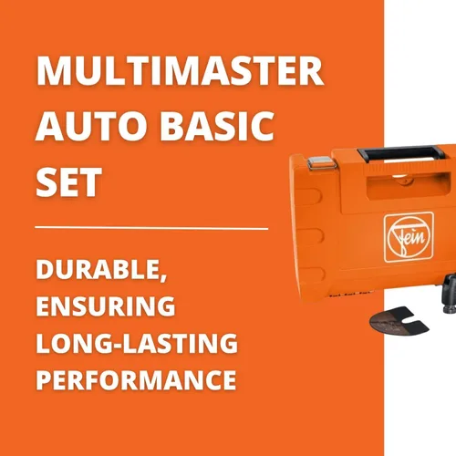 Vista 2 de Fein MultiMaster MM 700 Juego de herramientas oscilantes automáticas - Potente 250W - 10,000–19,500 OPM, soporte de herramienta hexagonal, control