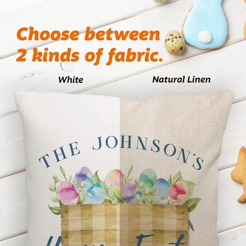 Vista 3 de Pattern Pop - Almohada de Pascua personalizada - Almohada decorativa de primavera - Almohada cuadrada de 17 x 17 pulgadas - Incluye funda y almohada