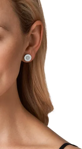 Vista 3 de Michael Kors - Aretes tipo dormilona, de acero inoxidable, con detalles de cristal