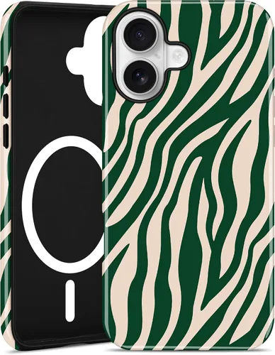 Vista 52 de Jusy Funda magnética Zebra para iPhone XR, color negro