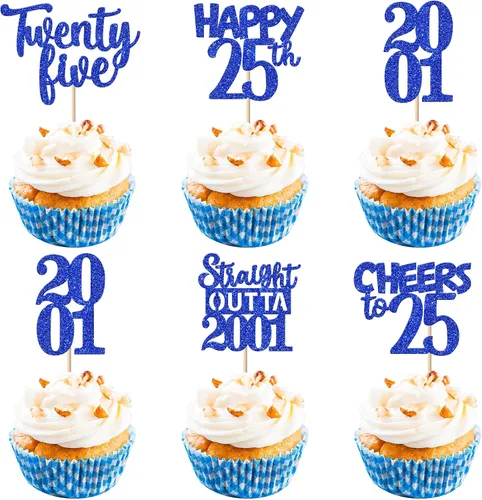 Vista 68 de 30 piezas negras para cupcakes de 10.º cumpleaños con purpurina Ten Happy 10 Straight Outta 2016 para saludos a 10 años 10 cumpleaños, boda Negro