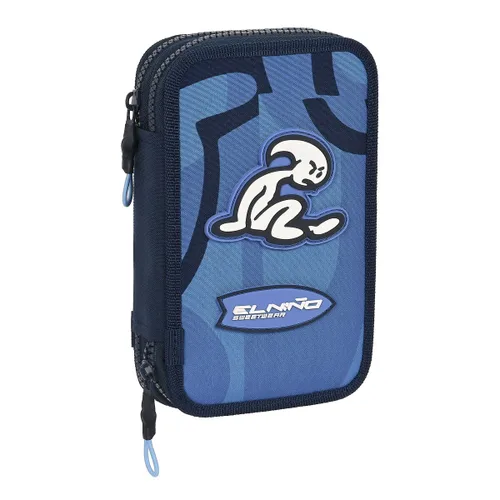 Vista 2 de Estuche Escolar con Accesorios El Niño Bahia Azul 12.5 x 19.5 x 4 cm (28 piezas)