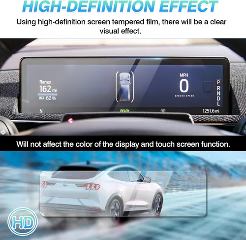 Vista 3 de Autorder 2 protectores de pantalla para Ford Mustang Mach-E Mach E 2021-2025 2026, accesorios de navegación de 15.5 pulgadas y película protectora