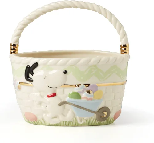 Vista 10 de Lenox 895684 Peanuts Easter Snoopy - Juego de platos decorativos de 4 piezas, vajilla de primavera