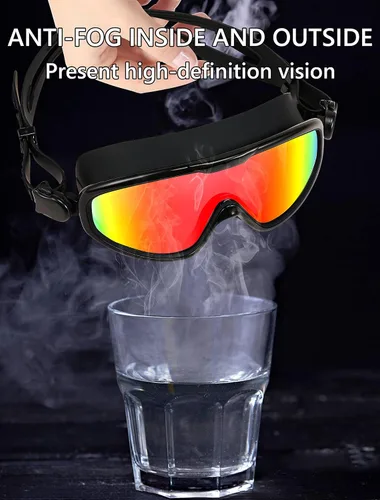 Vista 6 de FEISEDY Gafas de natación sin fugas, antivaho para piscina, para adultos, hombres, mujeres, jóvenes, visión clara de 180°, UV400 B2389