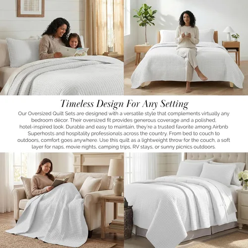 Vista 7 de Southshore Fine Living, Inc. Juego de edredón individual XL, colcha de microfibra acolchada, juego de edredón individual con funda de almohada, ropa
