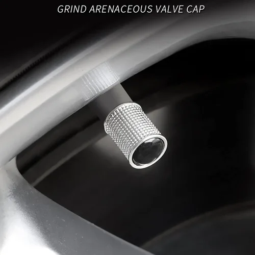 Vista 7 de 4 piezas tapas metálicas para vástago de válvula de neumático de automóvil, tapas de vástago de válvula automática, tapas de vástago de válvula