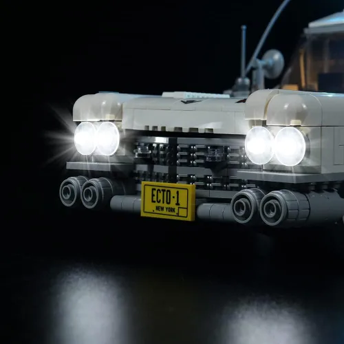 Vista 5 de Kit de luz LED RC con sonido para Lego 10274 Kit de construcción, kit de iluminación de construcción de decoración para (Ghostbusters Ecto-1).