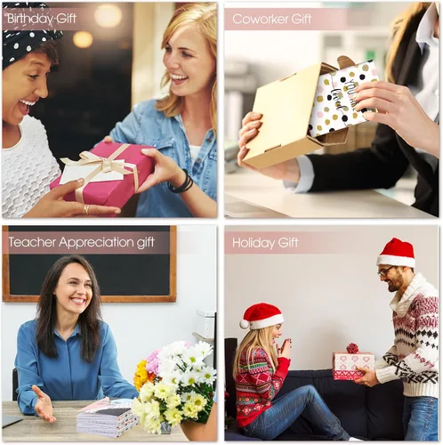 Vista 5 de Sherr 36 blocs de notas inspiradores, recuerdos de fiesta, mini diario motivacional, cuaderno de líneas y puntos con purpurina, bloc de notas
