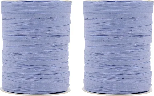 Vista 12 de Paquete de 2 rollos de cinta de rafia de papel de 200 yardas para embalaje y decoración de papel kraft (aguamarina)