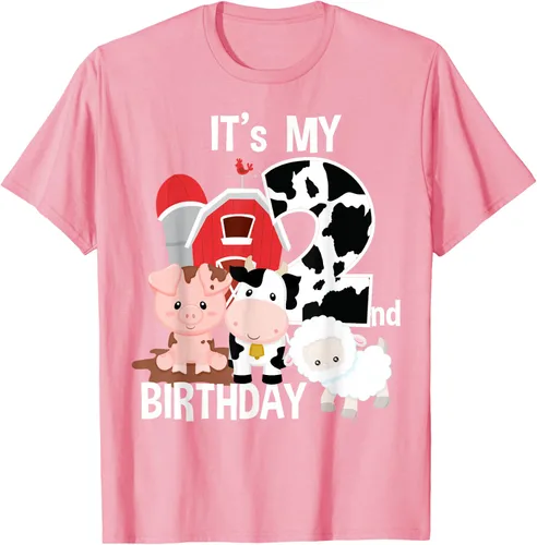 Vista 101 de Camiseta para fiesta de 2 años con texto en inglés "It's My 2nd Birthday", Negro