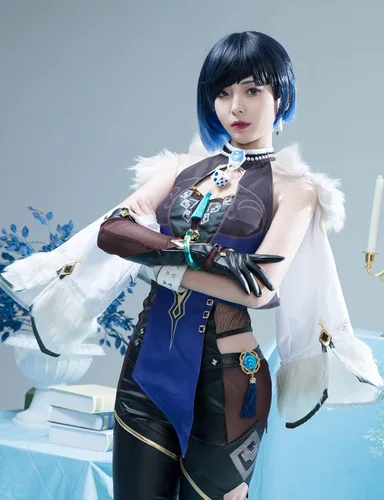 Vista 3 de CR ROLECOS Genshin Impact - Disfraz de cosplay para fiesta de Halloween