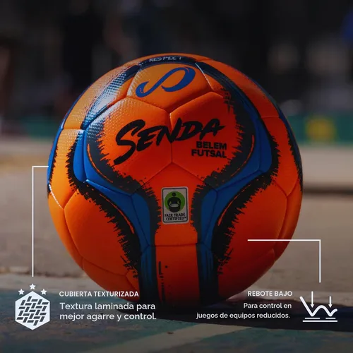 Vista 2 de Senda Belem Balón de Futsal para Entrenamiento Naranja/Azul/Gris/Negro