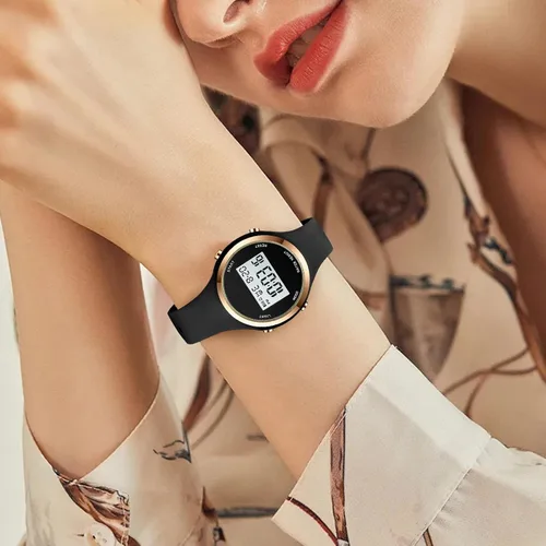 Vista 6 de Women LED Display Elecreonic Watch Fashion Chrono Alarm Digital Clock Woman Outdoor Sport Wirstwatch