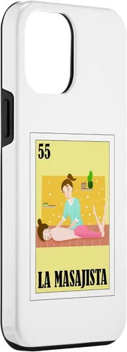 Vista 3 de iPhone 12 Pro Max Funny Mexican Design for Masseuse - La Masajista Case