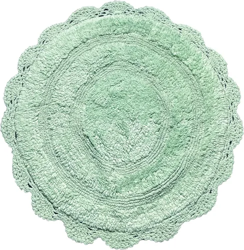 Vista 59 de Chardin home Alfombra de baño de ganchillo beige, alfombra de baño ovalada 100% algodón con borde de ganchillo artesanal hecho a mano, alfombra