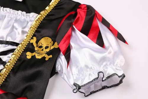 Vista 7 de Bordazor Disfraz de pirata para niñas, disfraz de princesa bucanera para fiesta de Halloween