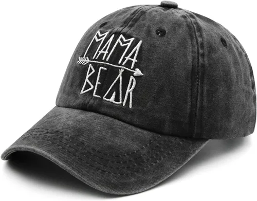 Vista 2 de Gorra de béisbol bordada para mujer, diseño vintage de mezclilla desgastada