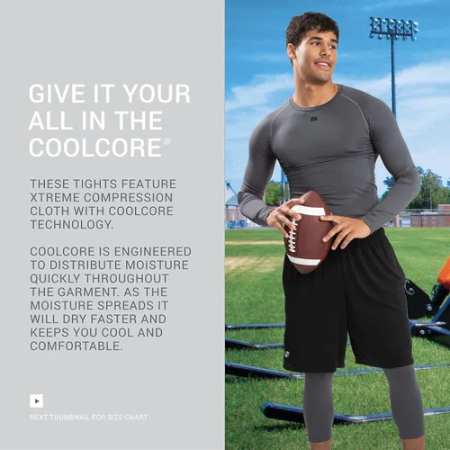 Vista 6 de Russell Athletic Men's Coolcore Compression 78 Tight