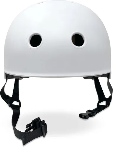 Vista 3 de Industrial Casco ligero para monopatín, bicicleta, scooter y patinaje de ruedas blanco (Flat White)