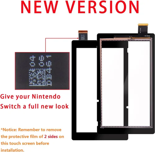 Vista 2 de Nueva versión de pantalla táctil digitalizador panel de vidrio piezas de repuesto para interruptor NS con protector de pantalla de vidrio templado