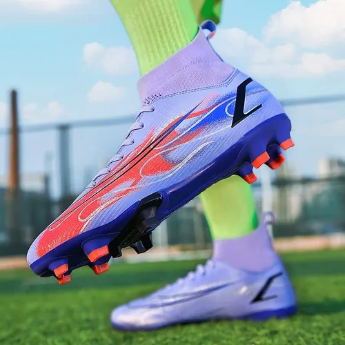 Vista 8 de LIULIULIFE Tacos de fútbol para hombre, tacos de fútbol para jóvenes, entrenamiento profesional, para hombre, deportes, atléticos, para exteriores