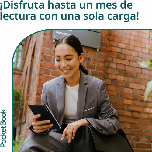 Vista 6 de PocketBook Verse E-Readers Pantalla táctil HD E-Ink Carta™ de 6 pulgadas amigable con los ojos Luz inteligente ajustable Hasta 1 mes