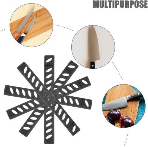 Vista 6 de EXCEART Protectores de cuchillos, protectores de cuchillas, cubiertas de plástico para cortadores de cocina, fundas de protección de cuchillas