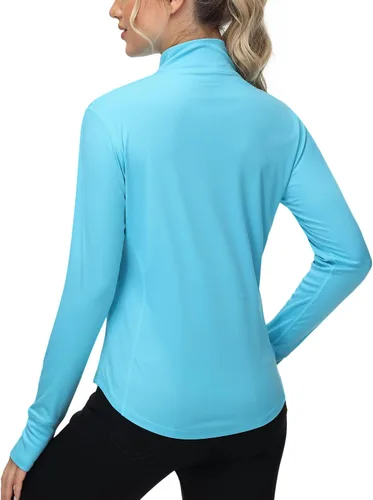 Vista 2 de Women's Long Sleeve UPF 50+ UV Sun Protection Shirts Rash Guard Swim T-ShirtHoodie Quick Dry for Outdoor Hiking