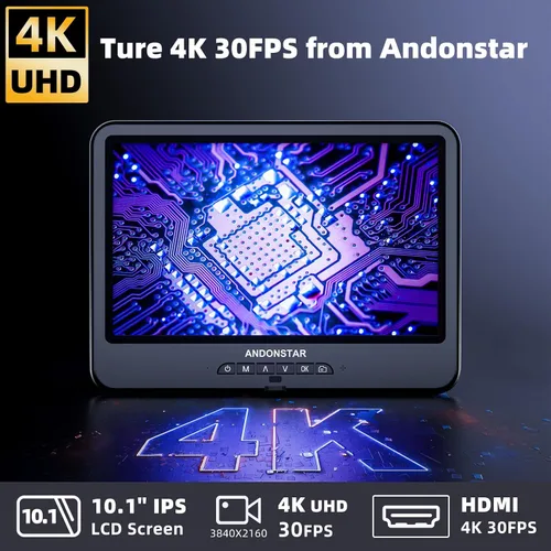 Vista 10 de Andonstar AD208S-FA 4K HDMI Microscopio digital para soldar pantalla de 10,1