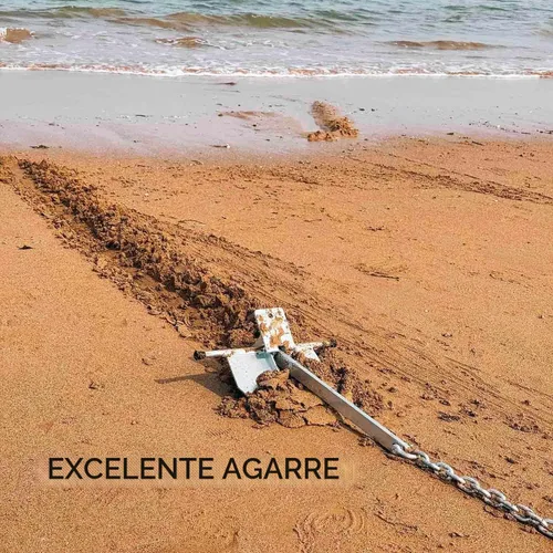 Vista 6 de MARINE SYSTEM Kit de anclaje Fluke Anchor con cadena de anclaje y cuerda de anclaje para barcos, pontón, cubierta, pesca y vela