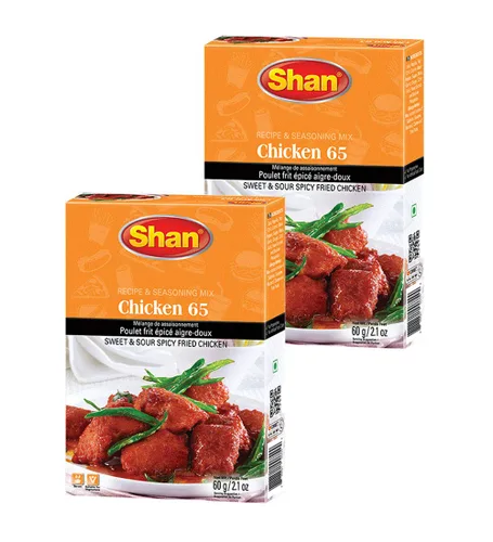 Vista 123 de Shan Chicken 65 - Mezcla de recetas y condimentos de 2.1 oz (60 g) - Polvo de especias para pollo frito picante agridulce - Adecuado