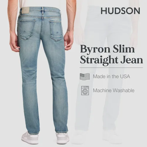 Vista 3 de HUDSON Byron Slim Straight para hombre (cierre de cremallera)