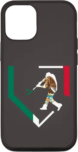 Vista 11 de Funda para iPhone 12 mini Mexico High School Baseball Player Mexican Flag Home Plate Case