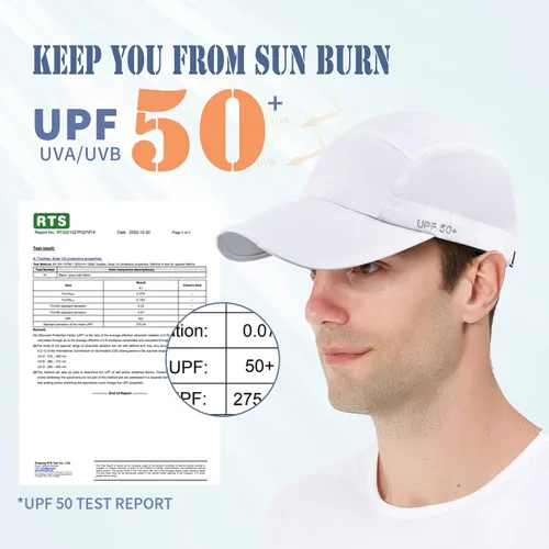 Vista 49 de ELLEWIN Gorra de béisbol unisex UPF 50 sin estructura, con pico grande y plegable