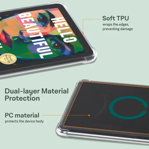 Vista 3 de iDLEHANDS Funda magnética transparente para Kindle Paperwhite de 7" de 12ª generación 2024 y Kindle Colorsoft - con AirBag compatible con iPhone