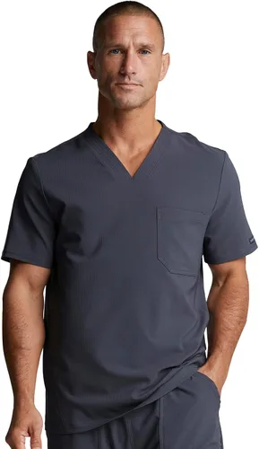 Vista 7 de Cherokee Camiseta quirúrgica con cuello en V para hombre ciel