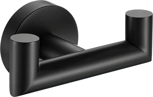 Vista 10 de Ganchos para toallas para baños, gancho de toallas de oro cepillado para cocina y baño, gancho de acero inoxidable SUS304, ganchos dobles