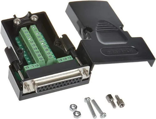 Vista 2 de 2 unids DB25 sin soldadura RS232 serie a 25 pines terminal