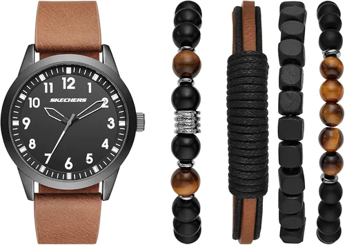 Vista 14 de Skechers Set de Regalo para Hombre con Reloj y Pulsera Apilable o Correa Intercambiable
