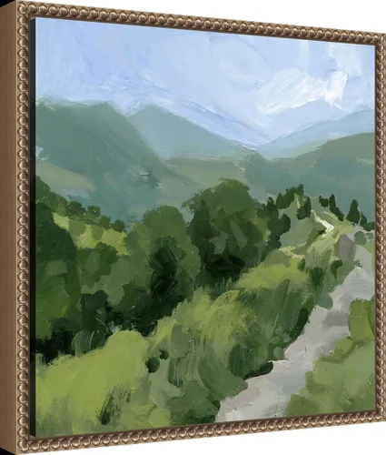 Vista 2 de Amanti Art Lienzo enmarcado para pared, camino forrado de árbol I de 16 x 16 pulgadas, por Victoria Barnes, lienzo enmarcado para pared, obras